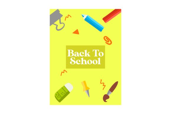 Back to School Green Books Cover Craft Graphics