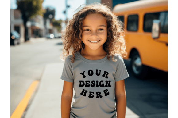 Back to School Grey T-shirt Mockup Graphics