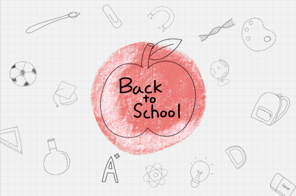 Back to School Hand Drawing Line: Graphic Templates for Creative Projects