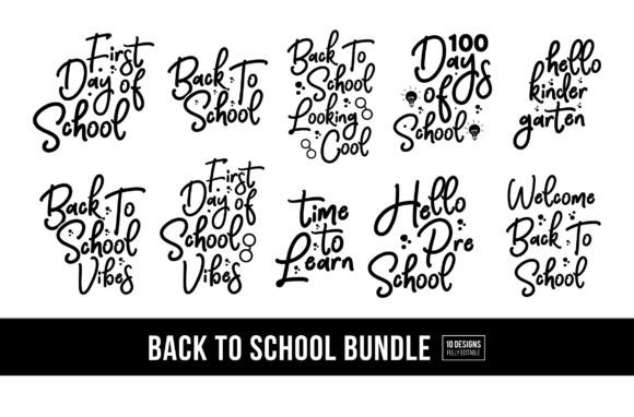 Back to School Hand Drawn Svg Quotes