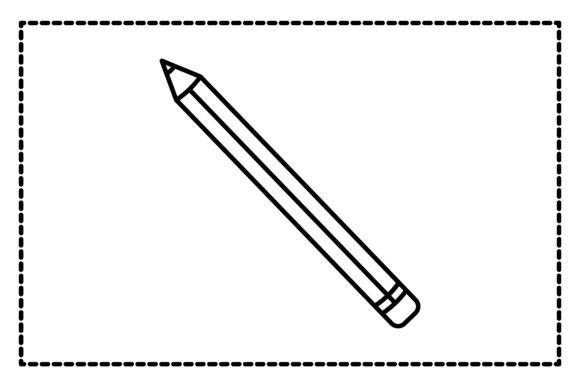 Back to School Pencil Outline Icon Graphics and Icons