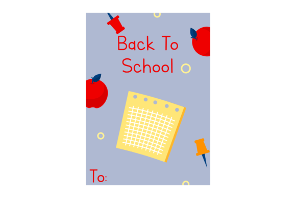 Blue Card Notebook Back to School Graphics and Crafts