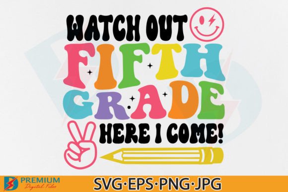 Fifth Grade SVG: Graphics for T-Shirt Designs