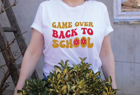Game Over Back to School Retro Svg