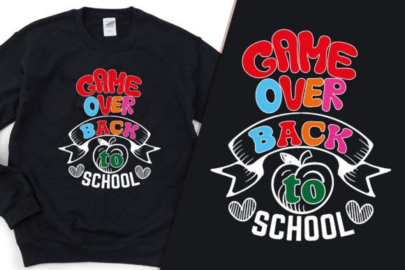 Game Over, Back to School T-shirt Design