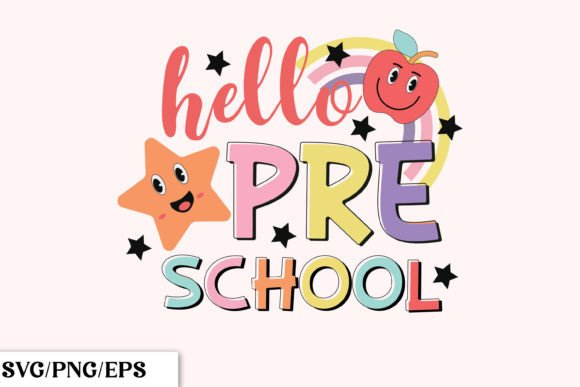 Hello Pre School, Back to School Design Graphics
