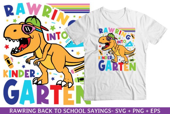 Rawring into Kindergarten Back to School Graphics