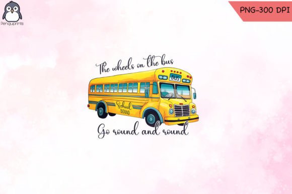 School Bus Back to School Sublimation Graphics